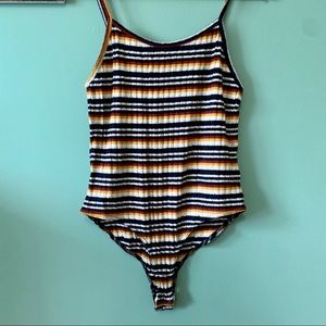 Forever 21 stripes bodysuit
